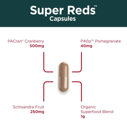 Purity Products Super Reds Capsules Formula (20+ Organic Super Fruits and Berries) Certified Organic Phytonutrients - 90 Capsules - dailyvitalstore