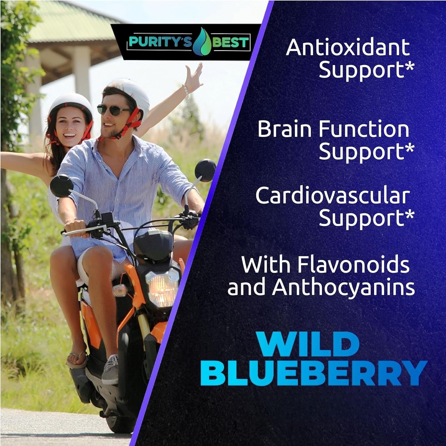 Purity’s Best Wild Blueberry Extract, Rich in Flavonoids & Anthocyanins, Antioxidant Support for Brain & Heart Health, 4-Month Supply - dailyvitalstore