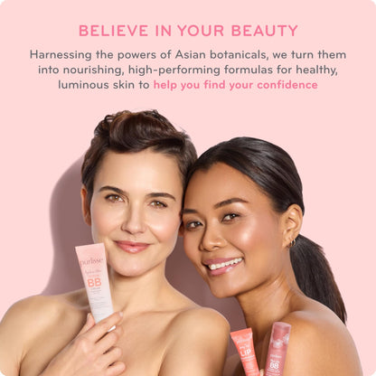 pūrlisse Perfect Glow BB Cream with SPF 30 - Matte Meets Dewy Finish - Enriched with Goji & Hawthorn Berry to Help Improve Skin Texture & Radiance - Medium Golden (1.4 oz) - dailyvitalstore
