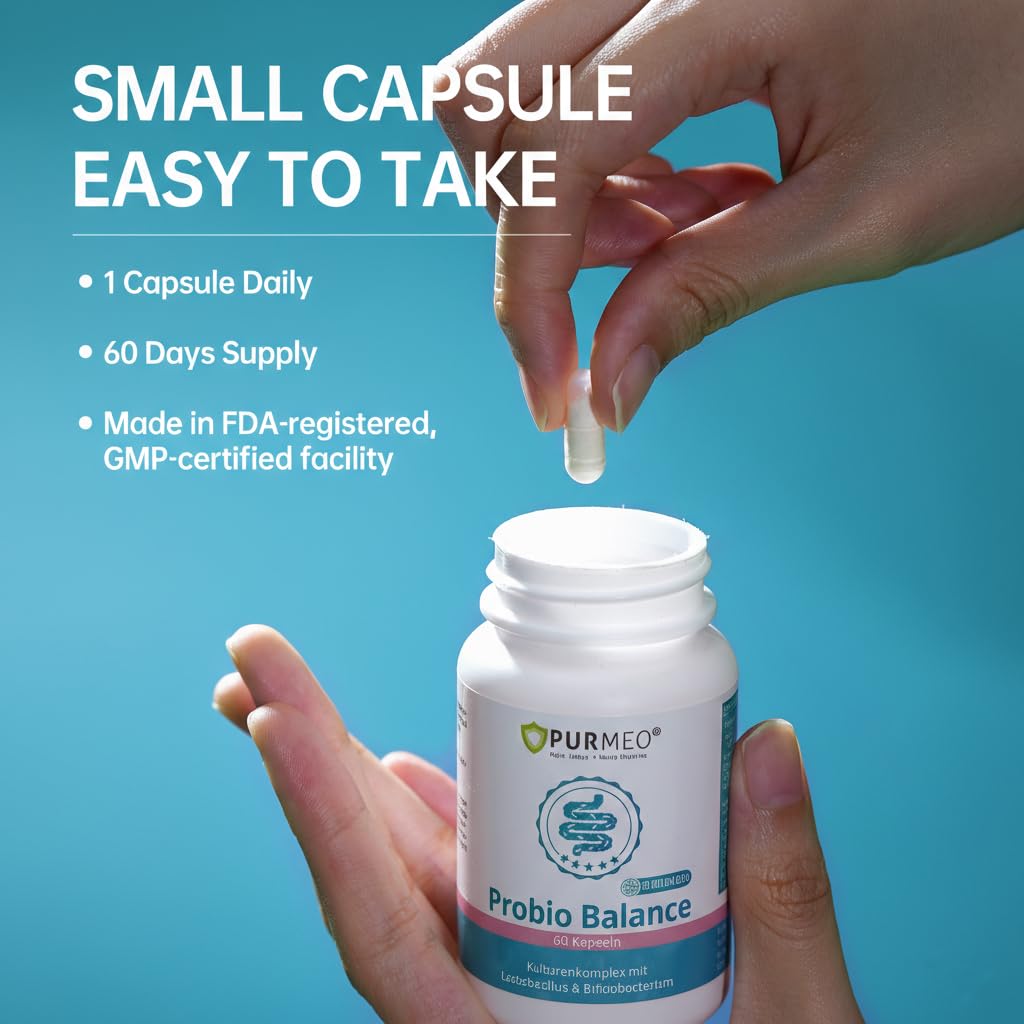 purmeo Probiotics for IBS Anti Diarrhea, Gas, Bloating - Support Immune, Digestive & Gut Health - Clinical Proven Lab4 Strains IBS-D Supplement 20 Billion CFU, - dailyvitalstore