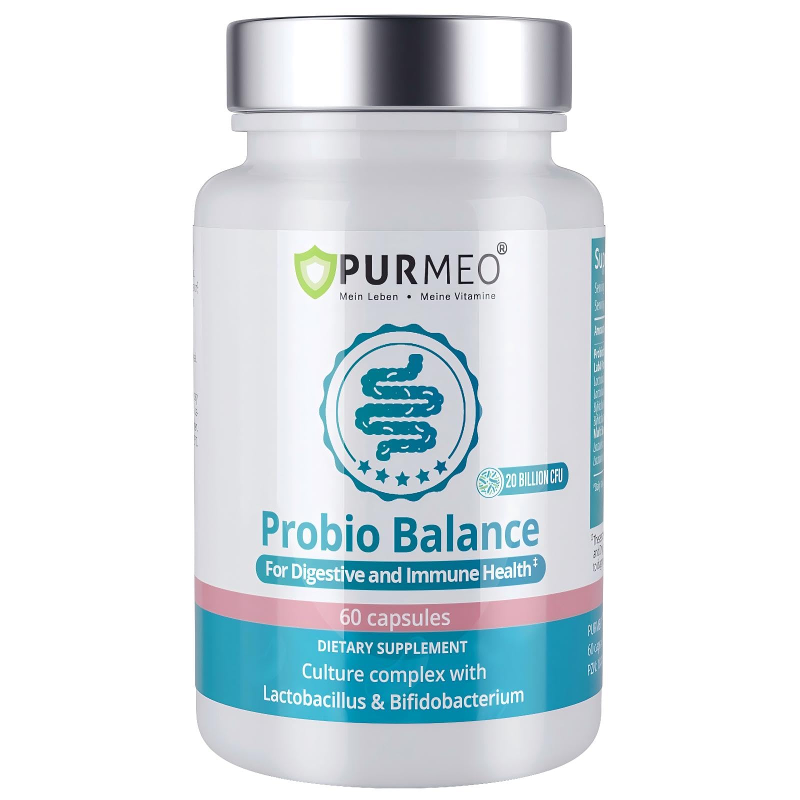 purmeo Probiotics for IBS Anti Diarrhea, Gas, Bloating - Support Immune, Digestive & Gut Health - Clinical Proven Lab4 Strains IBS-D Supplement 20 Billion CFU, - dailyvitalstore
