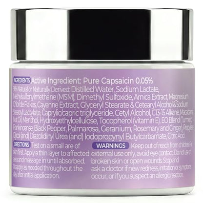 PURPLE CANYON All in One Magnesium Pain Cream – Natural Pain Relief Cream with Arnica, MSM & Capsaicin for Muscle & Joint Support – Fast-Absorbing, Non-Greasy Formula with Aloe Vera & Turmeric - dailyvitalstore
