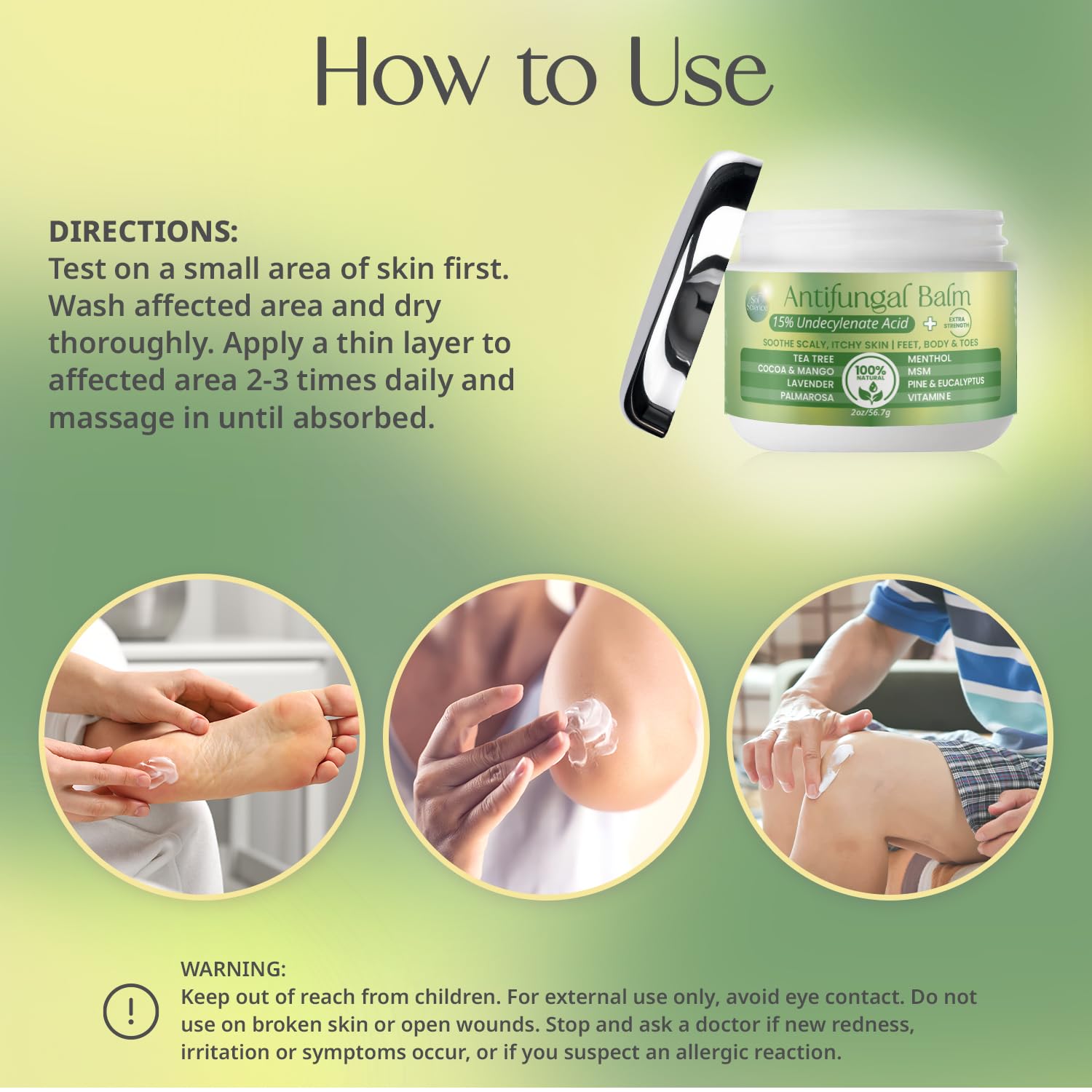PURPLE CANYON Anti Fungal Balm with 15% Undecylenic Acid – Antifungal for Athletes Foot, Jock Itch & Ringworm – Tea Tree, Menthol & Essential Oils - dailyvitalstore