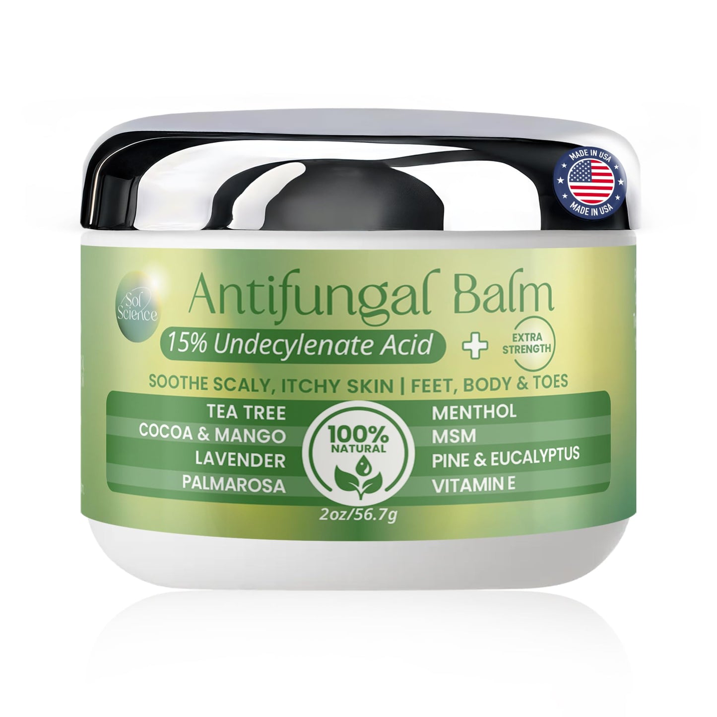 PURPLE CANYON Anti Fungal Balm with 15% Undecylenic Acid – Antifungal for Athletes Foot, Jock Itch & Ringworm – Tea Tree, Menthol & Essential Oils - dailyvitalstore