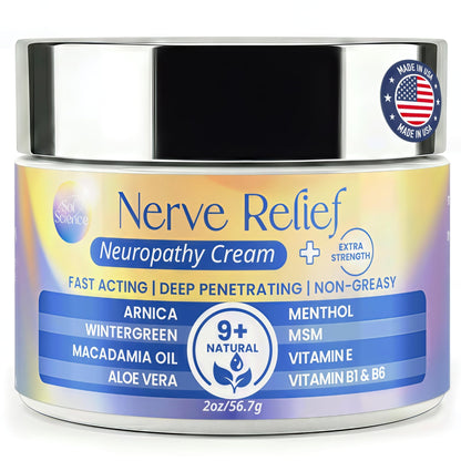 PURPLE CANYON Nerve Pain Relief Cream for Neuropathy – for Feet & Legs | MSM, Arnica, Alpha Lipoic Acid | Fast-Absorbing, Non-Greasy Formula | 2 oz - dailyvitalstore
