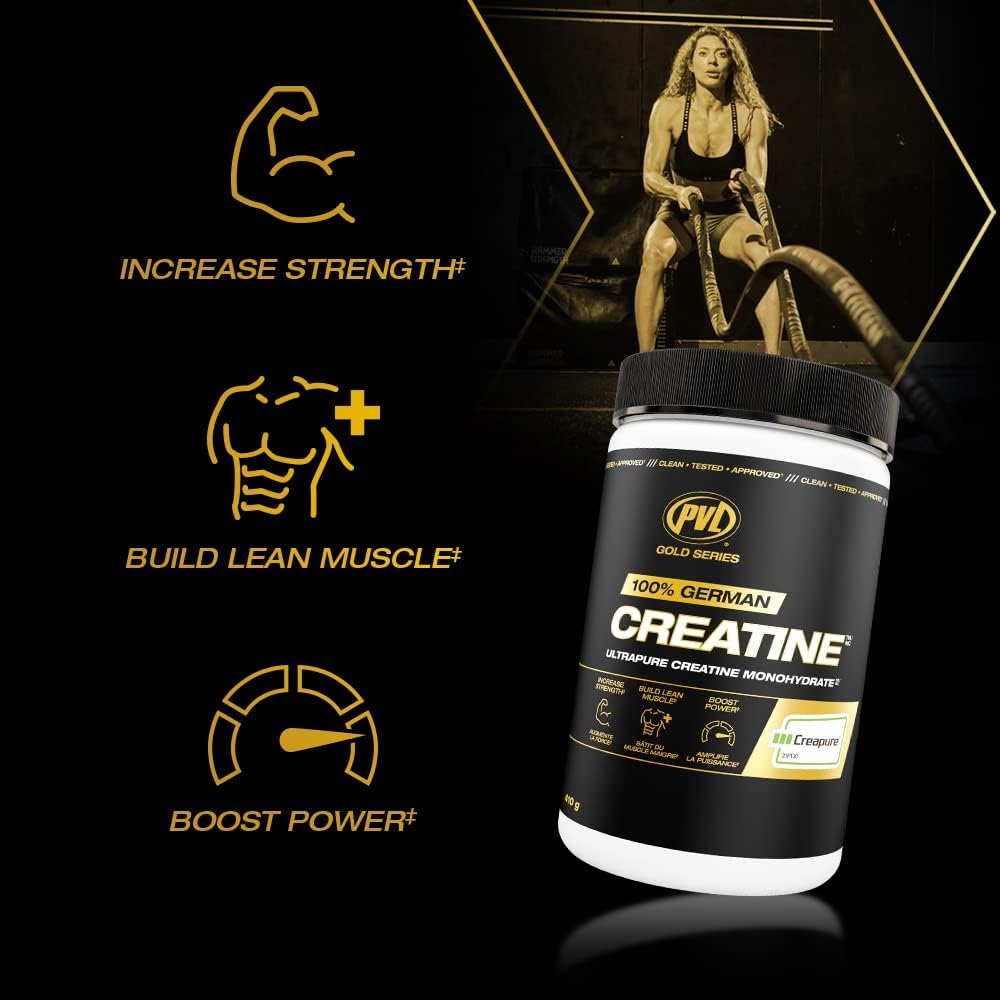 PVL Creapure Creatine – 100% Pure German Creatine Monohydrate Powder-Pharmaceutical Grade Muscle Building Supplement for Strength Training, Pre Workout & Post Workout Protein Support–410g 82 Servings - dailyvitalstore
