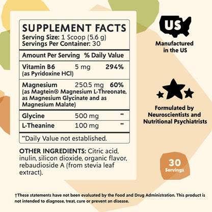 PYM Mood Magnesium Powder to Support Stress & Better Sleep, 30 Servings - Magnesium Glycinate, Magnesium Malate & l-Threonate, Yuzu Citrus | Non-GMO - dailyvitalstore