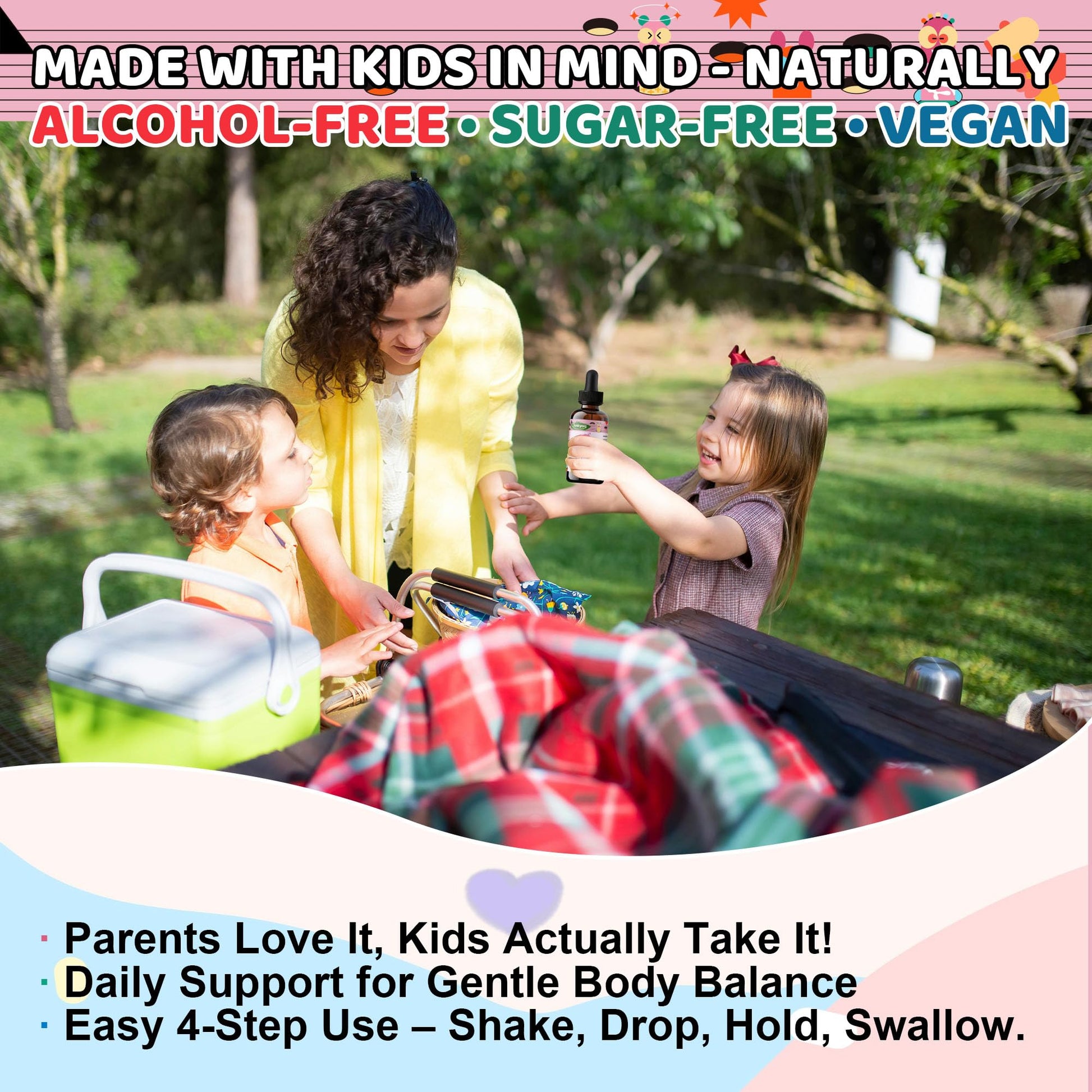 Q'ankyaq Black Walnut Wormwood Liquid for Kids, Gut Cleanse for Children Drops, Natural Detox Support, Gut & Immune Support with Cloves, Garlic, - dailyvitalstore