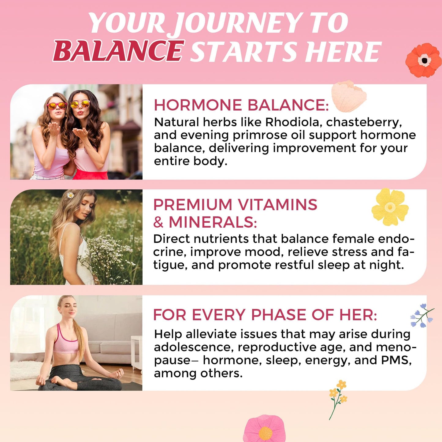 Q'ankyaq PMS Support Gummies for Women, Hormone Balance with Evening Primrose Oil, Chasteberry, Vitamins B6 & B12 - Comfort, Bloating, Mood & Energy Support - 60 Gummies - dailyvitalstore