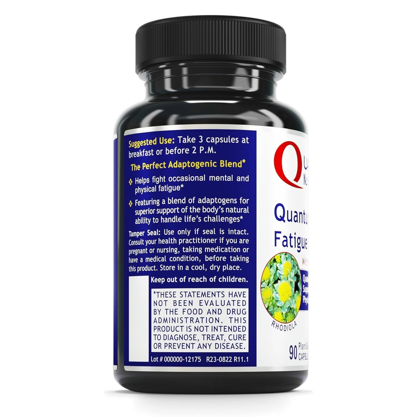 QNL Quantum Fatigue Support - Vegan Rhodiola Rosea Root Supplement, Organic Adaptogen Blend for Occasional Physical & Cognitive Stress - 90 Plant-Based Capsules - dailyvitalstore