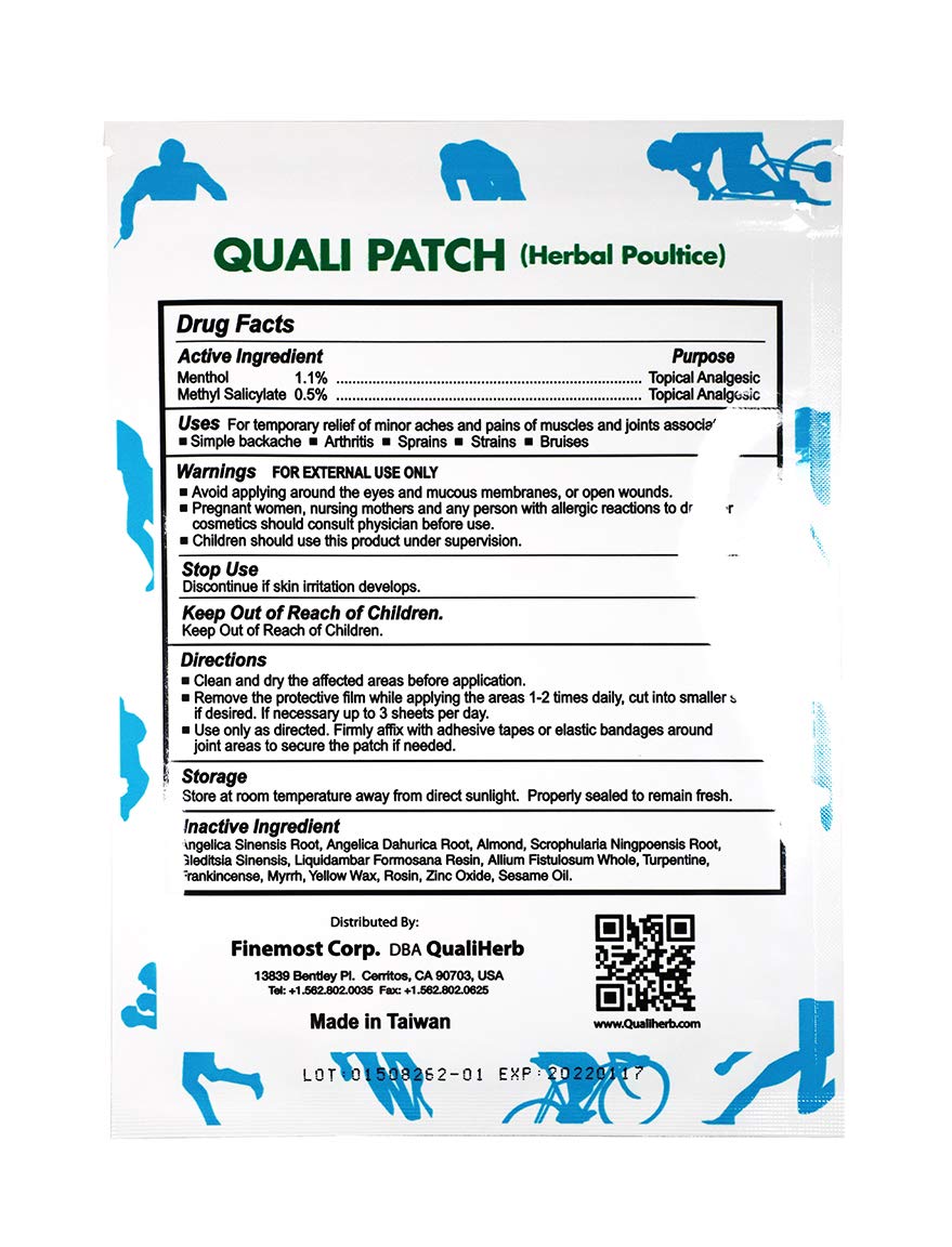 Quali Herbal Poultice Pain Relief Patch Muscle Pain Joint Pain Shoulder Pain Long Lasting Pain Patch 3 Sheets Per Pack - dailyvitalstore