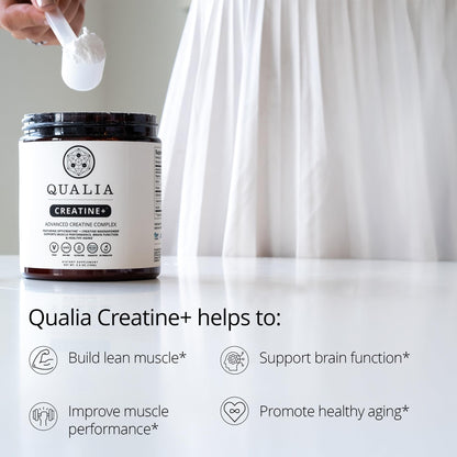 Qualia Creatine | Advanced Creatine Complex | 2 Sources + Magnesium | Optimized Absorption | Muscle Performance, Brain Function, & Healthy Aging (30 Servings) - dailyvitalstore