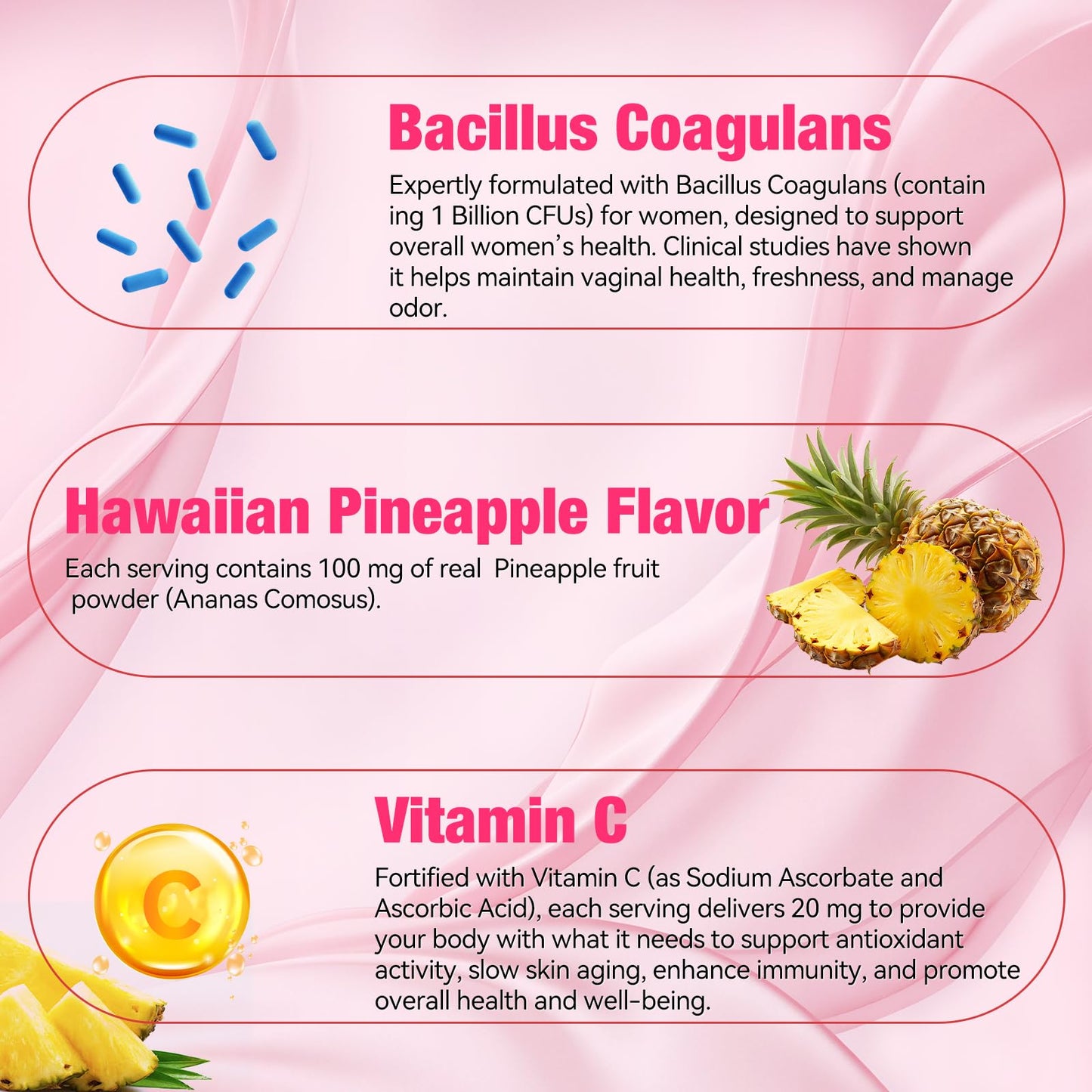 QualiLife Premium Feminine Balance Gummies for Women – Probiotic Vaginal Health Support with Vitamin C – pH Balance & Flora Support – Sugar Free, Vegan, Hawaiian Pineapple Flavor – 60 Gummies (1) - dailyvitalstore
