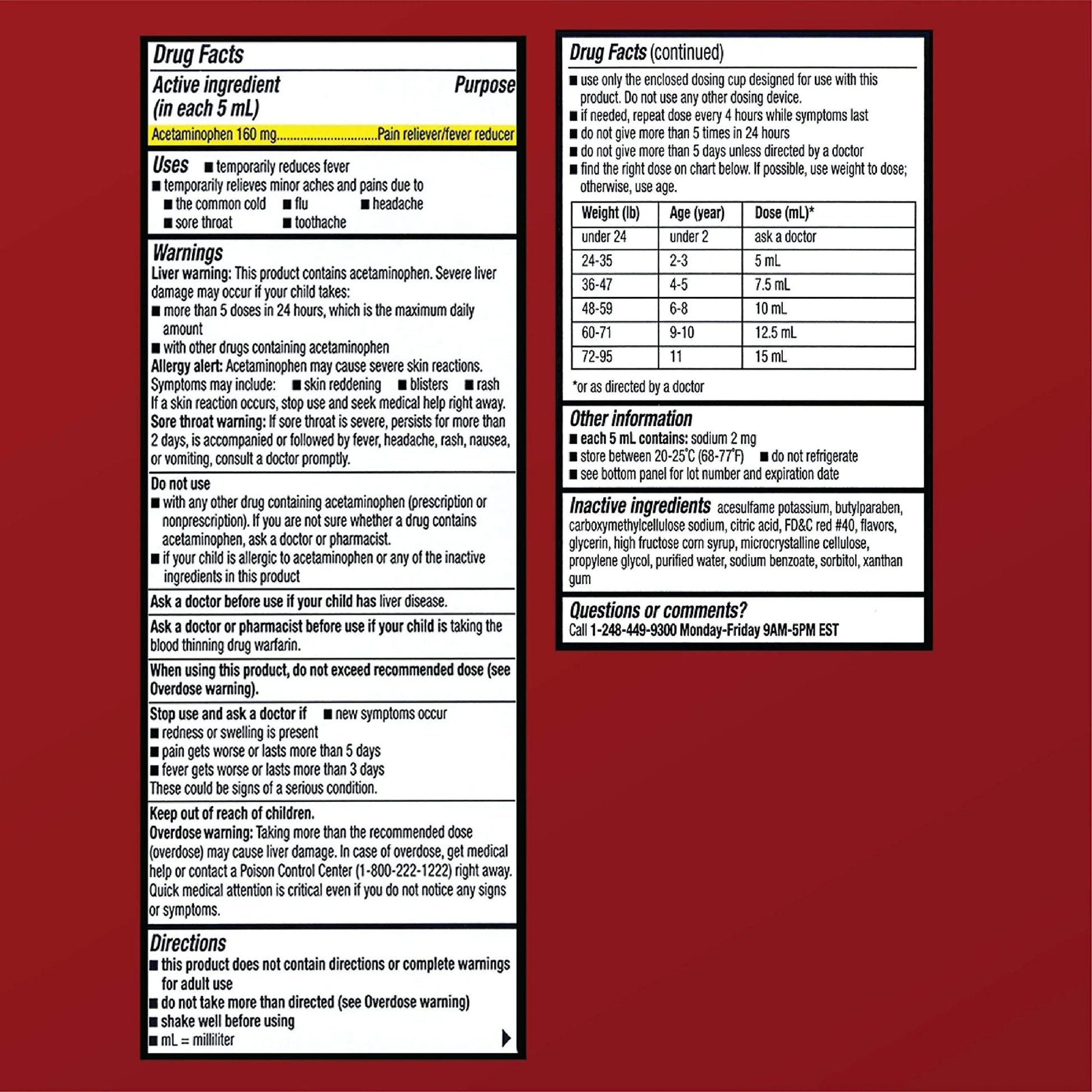 Quality Choice Children's Pain Relief & Fever Reducer for Kids, 4fl oz Acetaminophen 160mg per 5ml, Ibuprofen & Aspirin Free, Liquid Cold and Flu Medicine for Kids, Regular Strength OTC Medication - dailyvitalstore