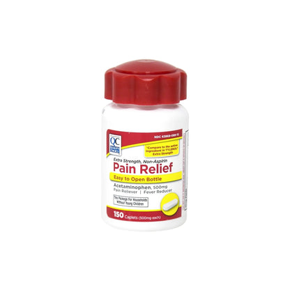 Quality Choice Easy Open Extra Strength Pain Relief, Acetaminophen 500mg Extra Strength, Pain Reliever and Fever Reducer for Headache, Backache, Toothache and Muscle Aches, 150 Count Bottle. - dailyvitalstore