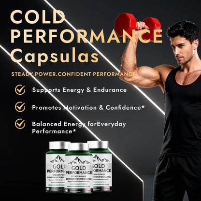 Quantum Gold Performance Capsulas – Daily Energy & Endurance Support Supplement | Boost Motivation & Confidence | 60 Capsules(1PC) - dailyvitalstore