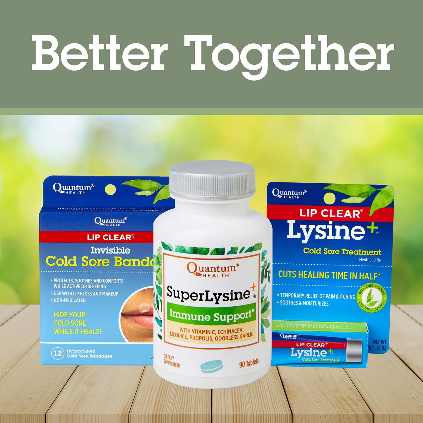 Quantum Health Super Lysine+ / Advanced Formula Lysine+ Immune Support with Vitamin C, Echinacea, Licorice, Propolis, Odorless Garlic (90 Tablets) - dailyvitalstore