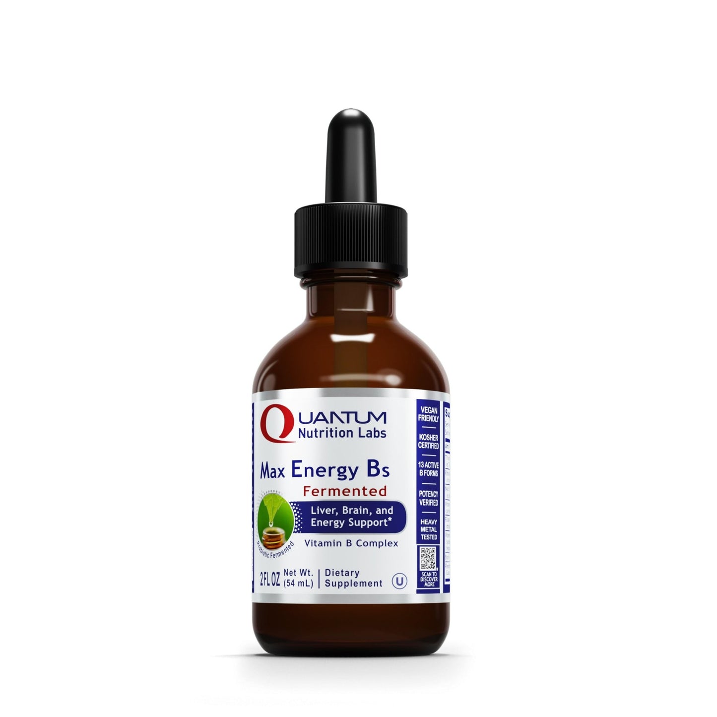 Quantum Nutrition Labs Max Energy B - Vitamin B Complex Liquid Drops, Organic Supplement for Women and Men - dailyvitalstore