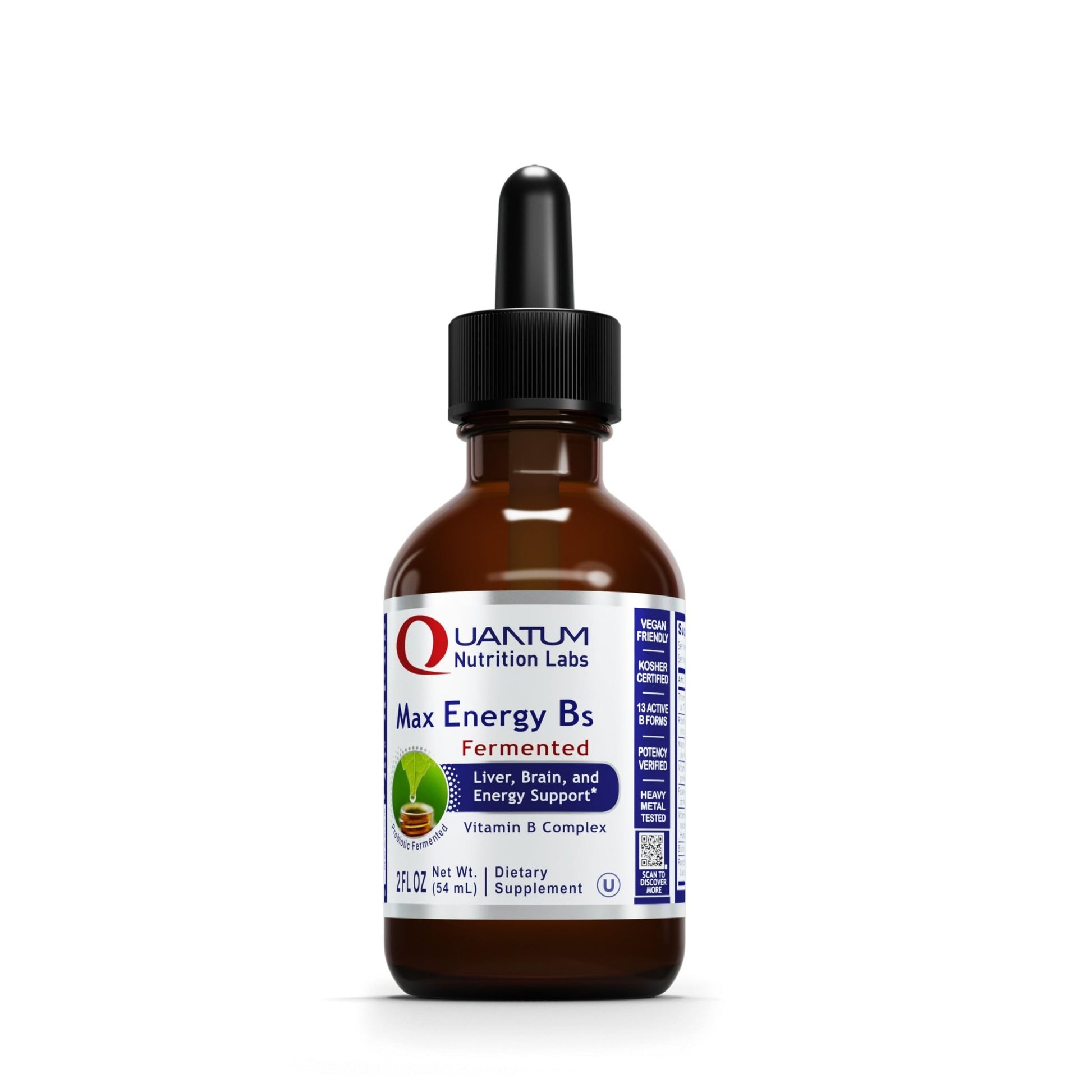 Quantum Nutrition Labs Max Energy B - Vitamin B Complex Liquid Drops, Organic Supplement for Women and Men - dailyvitalstore