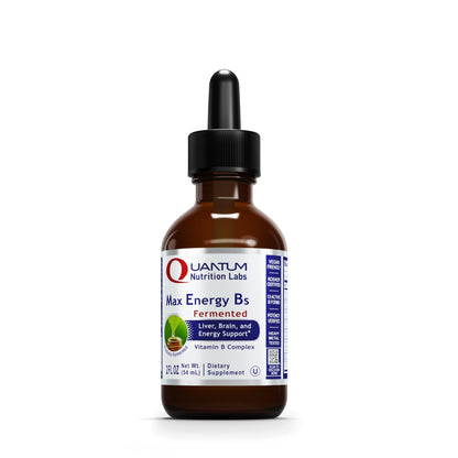 Quantum Nutrition Labs Max Energy B - Vitamin B Complex Liquid Drops, Organic Supplement for Women and Men - dailyvitalstore