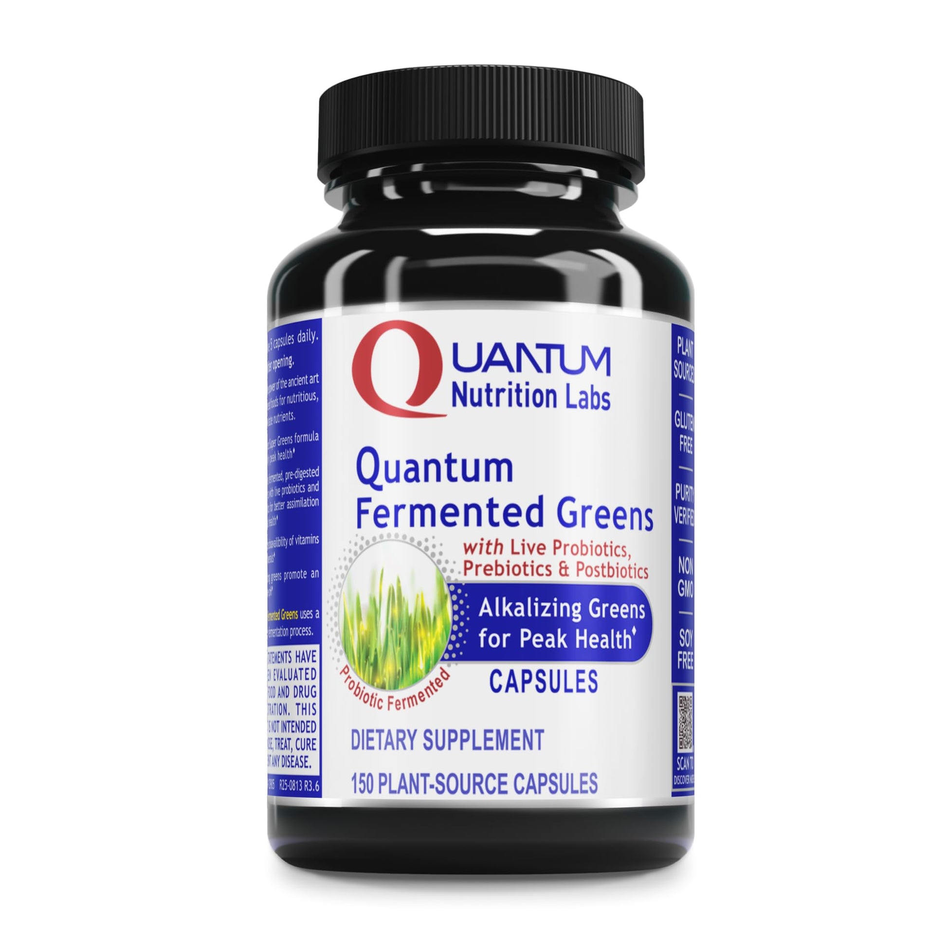 Quantum Nutrition Labs Quantum Fermented Greens- Super Greens Supplement, Superfood Blend, Organic Vitamins with Probiotic - Daily Greens with Spinach, Chlorella - dailyvitalstore