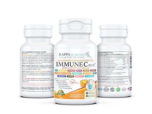 Quercetin 1,000mg, Vitamin C 1,000mg, Zinc 50mg, Vitamin D3 5,000iu, Selenium, Copper, Acerola, Ginger, Rutin, Bitter Orange, Rose Hips, Echinacea, Immune C Plus, 14 in 1 Immune C Plus (90 Count) - dailyvitalstore