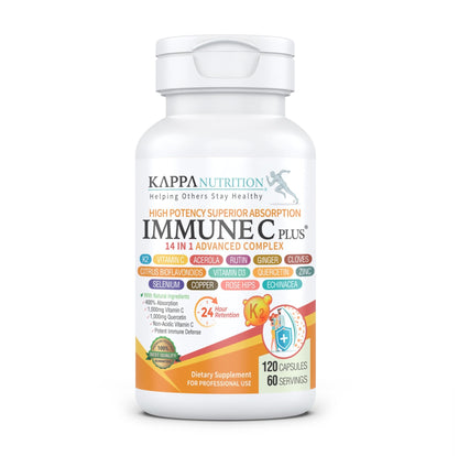 Quercetin 1,000mg, Vitamin C 1,000mg, Zinc 50mg, Vitamin D3 5,000iu, Selenium, Copper, Acerola, Ginger, Rutin, Bitter Orange, Rose Hips, Echinacea, Immune C Plus, 14 in 1 Immune C Plus (120 Count) - dailyvitalstore