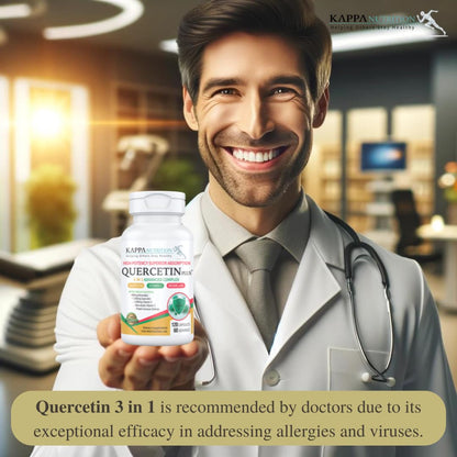 QUERCETIN PLUS, Quercetin 1,000mg, Bromelain 500mg and Vitamin C 1,000mg, (120 Capsules), 3 in 1 from Bioflavonoids, Supports Immune, Cardiovascular & Respiratory Health, Seasonal Allergy Relief. - dailyvitalstore