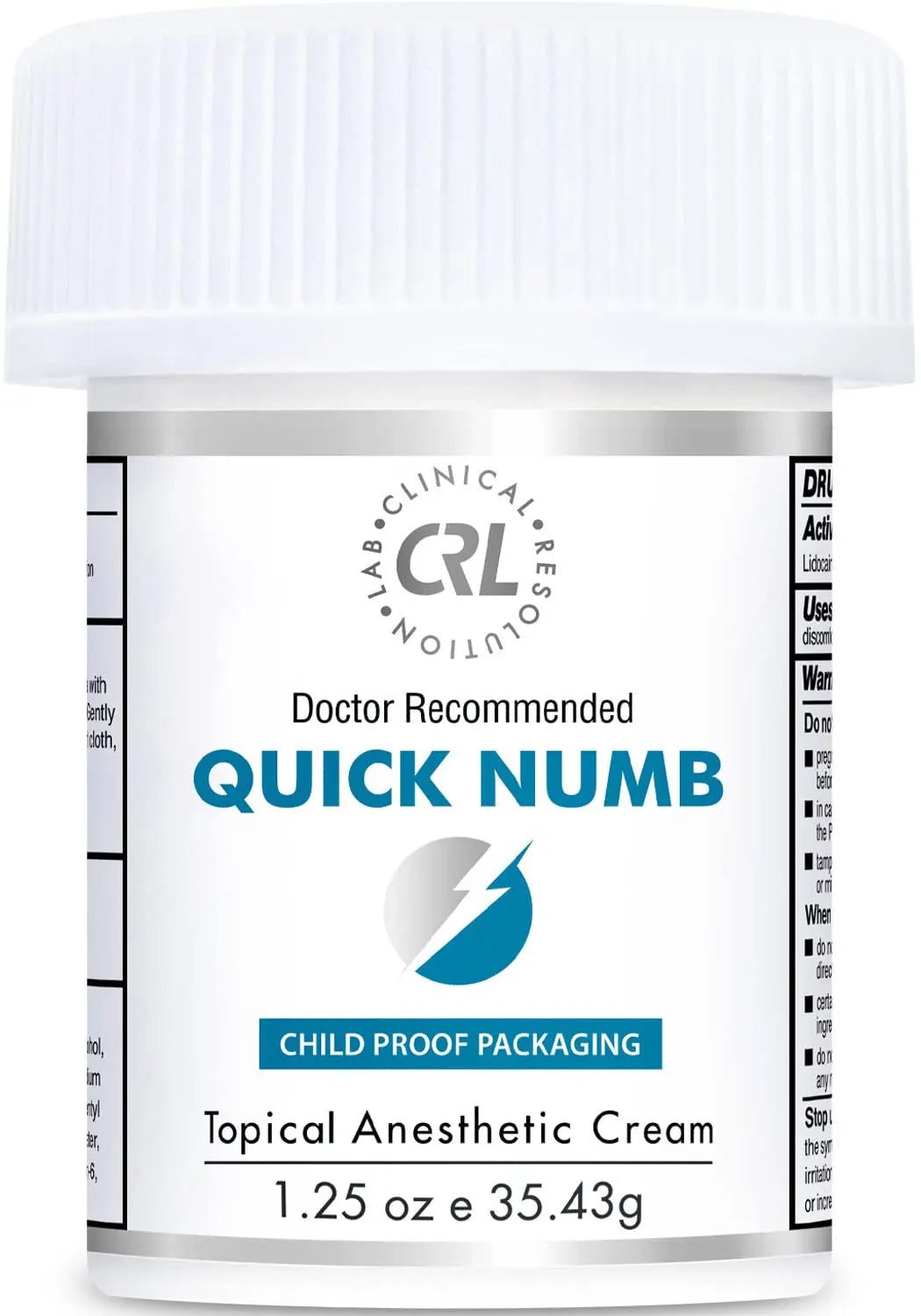 Quick Numb 5% Lidocaine Cream Maximum Strength Liposomal, Fast Itch Burn Pain Relief Cream with Aloe Allantoin Vitamin E, Gentle on Skin Support Healing Hemorrhoid Treatment 1.25 oz - dailyvitalstore