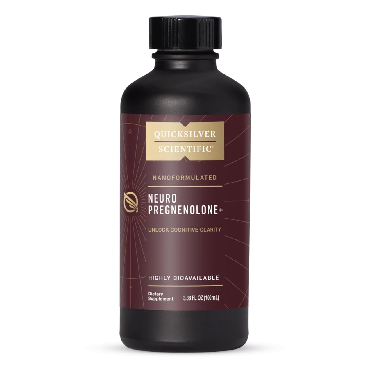 Quicksilver Scientific Neuro Pregnenolone+ - Brain Support Supplement for Neurological Health - Neuroactive Ingredients - Rapid Absorption - Vegan, Sugar-Free & Gluten-Free - 3.38 fl oz (20 Servings) - dailyvitalstore