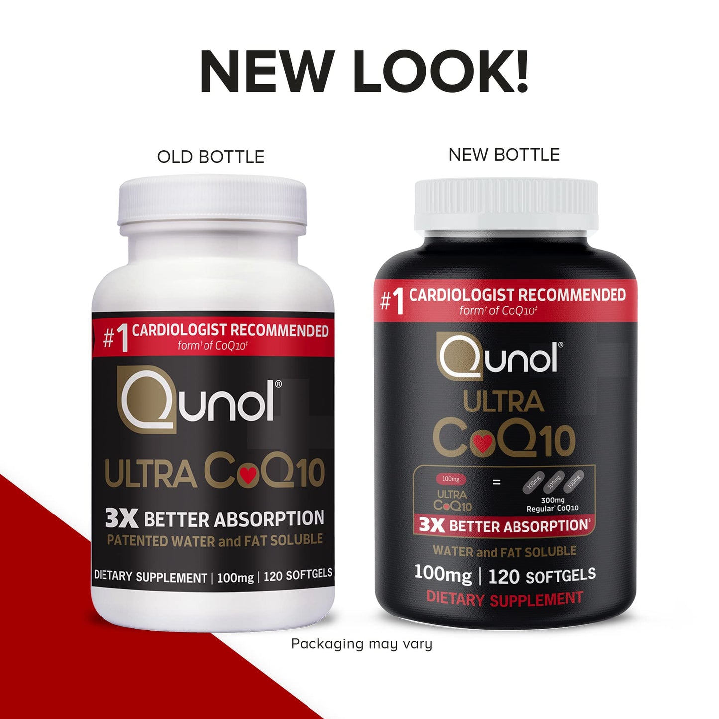 Qunol Ultra CoQ10 100mg, 3x Better Absorption, Patented Water and Fat Soluble Natural Supplement Form of Coenzyme Q10 - dailyvitalstore