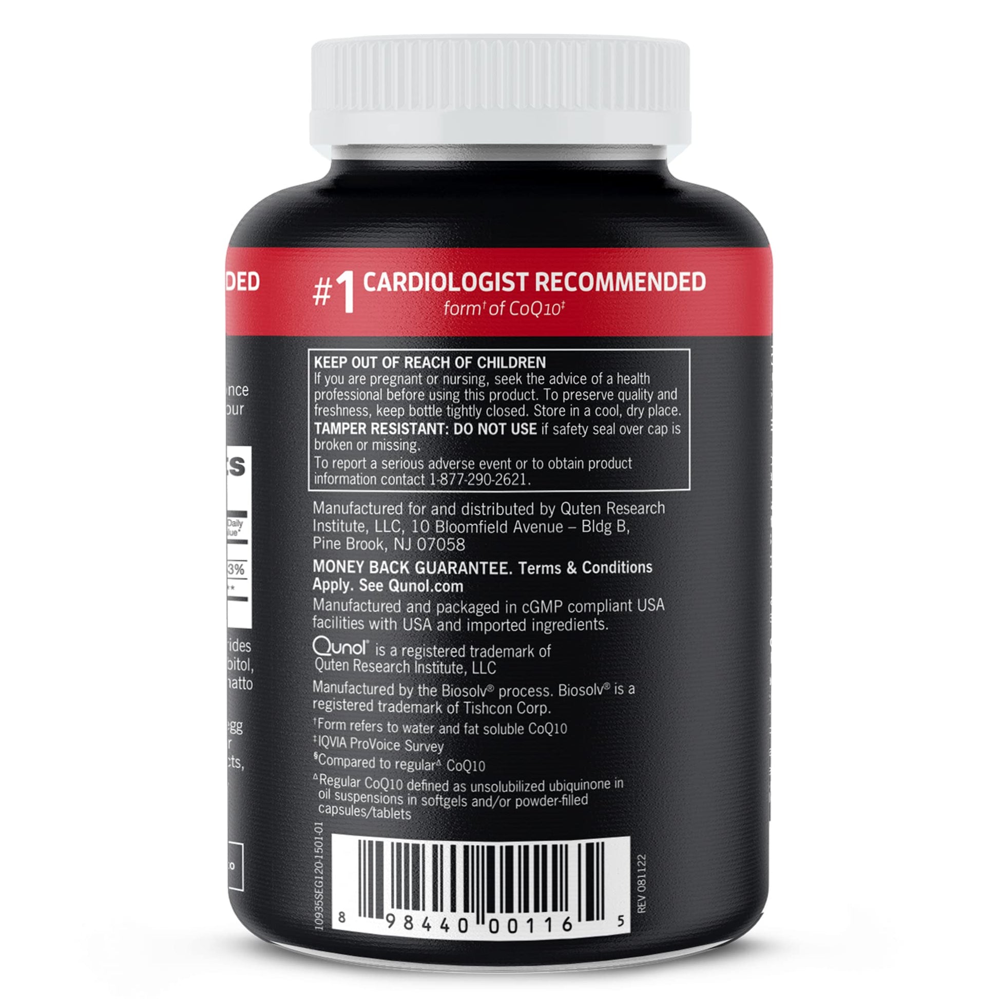 Qunol Ultra CoQ10 100mg, 3x Better Absorption, Patented Water and Fat Soluble Natural Supplement Form of Coenzyme Q10 - dailyvitalstore