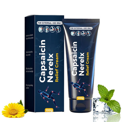 QYGCHUSIN Capsaicin Neuropathy Relief Cream with Arnica, Menthol, MSM & Glucosamine, Soothing Cream for Feet, Hands, Legs, Joints, Waist & Muscles, 100g,1pack - dailyvitalstore