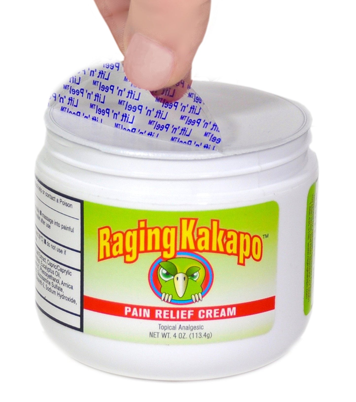 Raging Kakapo Pain Relief Cream - Sore Muscles, Joint Pain & Aches - Odor Free, Non-Greasy Pain Cream - Histamine Dihydrochloride, Capsaicin, Emu Oil & More - 4 oz. Jar - dailyvitalstore