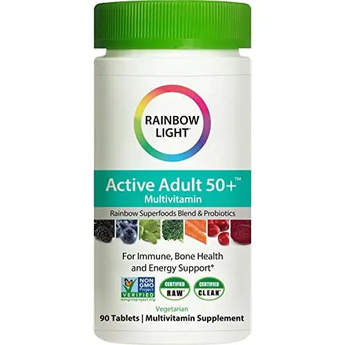 Rainbow Light Adult Multivitamin, Vitamins C & Zinc, B Complex & Choline, Calcium & Vitamin D Supports Bone Health - dailyvitalstore