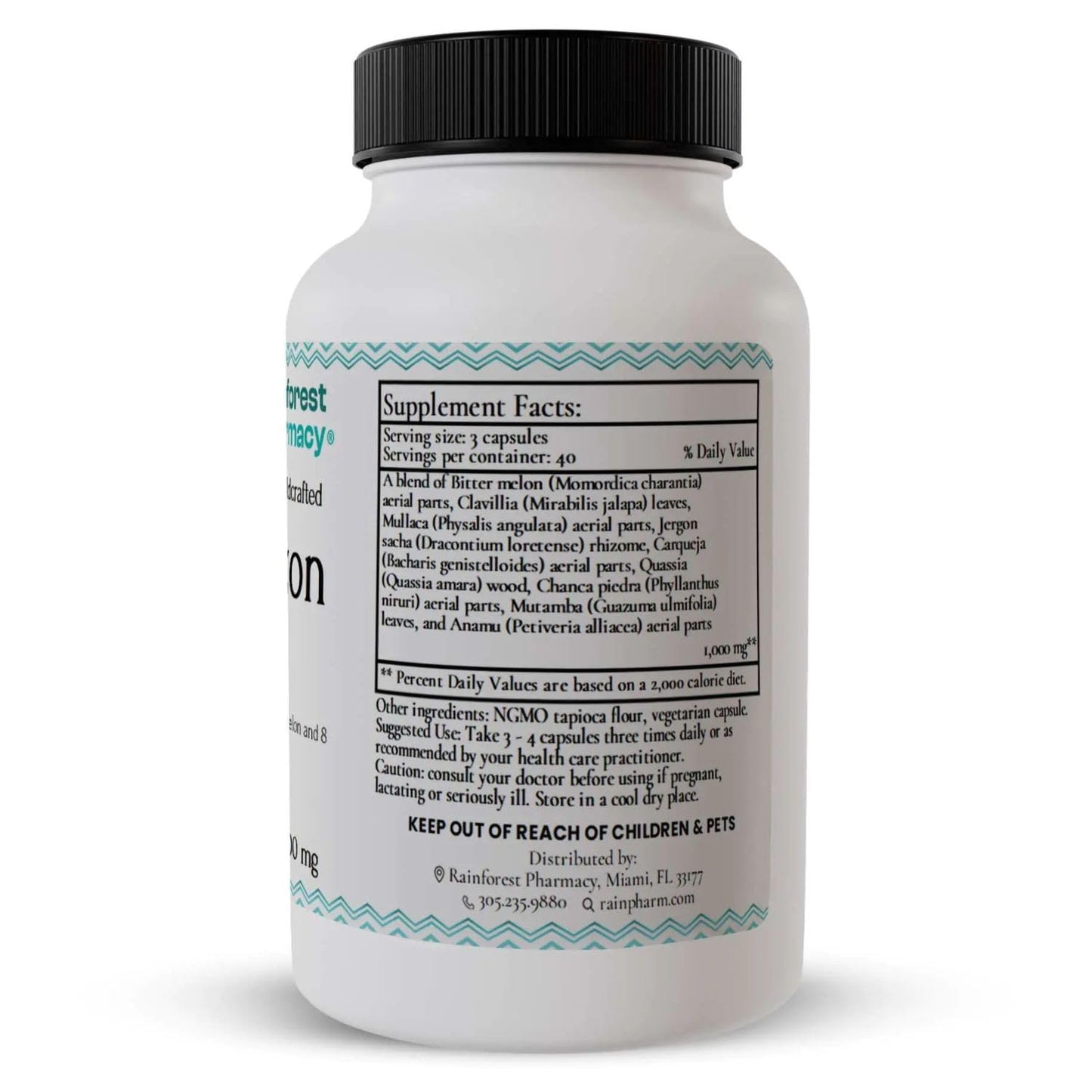 Rainforest Pharmacy Amazon A-V Bitter Melon Supplement – 120 Vegetable Capsules with 500 mg of Bitter Melon, Anamu & 7 Amazon Rainforest Plants – Herbal Supplement for Wellness Support - dailyvitalstore