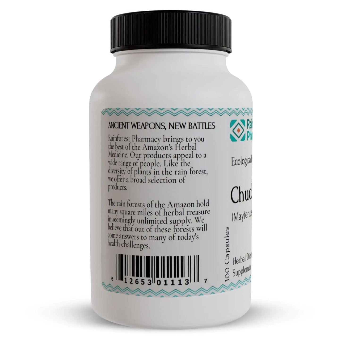 Rainforest Pharmacy Chuchuhuasi Herbal Supplement – 100 Vegetable Capsules, 500mg, Non-GMO, Sustainable, Ecologically Wildcrafted Amazon Rainforest Chuchuhuasi Bark - dailyvitalstore
