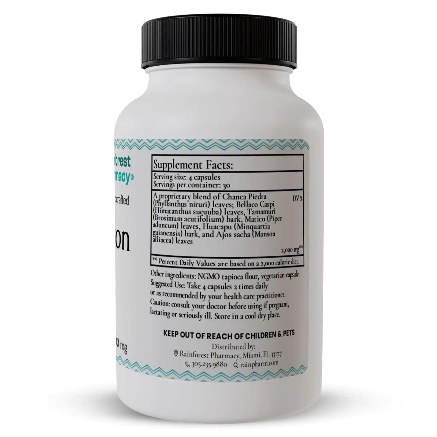 Rainforest Pharmacy Spiro Natural Herbal Supplement| 120 Vegetarian Capsules, 500 mg | Ecologically Wildcrafted Chanca Piedra & 5 Amazon Rainforest Herbs | Non-GMO - dailyvitalstore