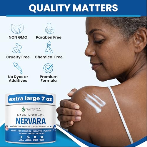 Raitera Neuropathy Cream – Extra Strength for Feet, Hands, Legs, Toes – Advanced Cooling Non-Greasy Fast Absorbing Formula - Natural Ingredients Frankincense, Arnica, Aloe Vera, Turmeric, MSM - dailyvitalstore
