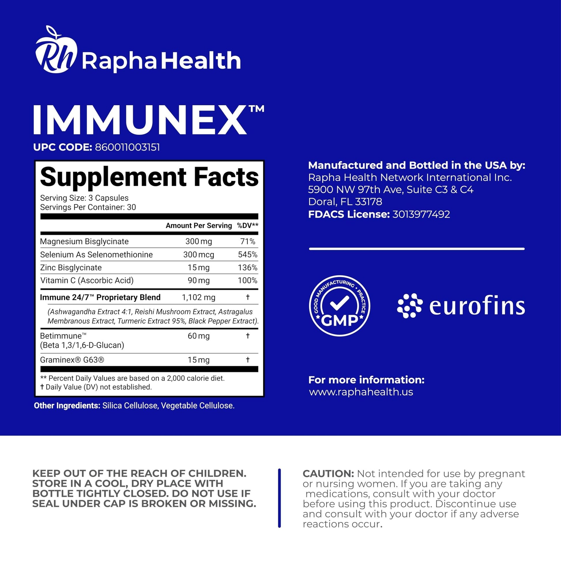 RAPHA HEALTH Immune 247 - Immune and Wellness Support | Gut & Antioxidant Booster | Magnesium, Selenium, Zinc, Vitamin C, Ashwagandha | 90 Capsules - 30 Servings - dailyvitalstore