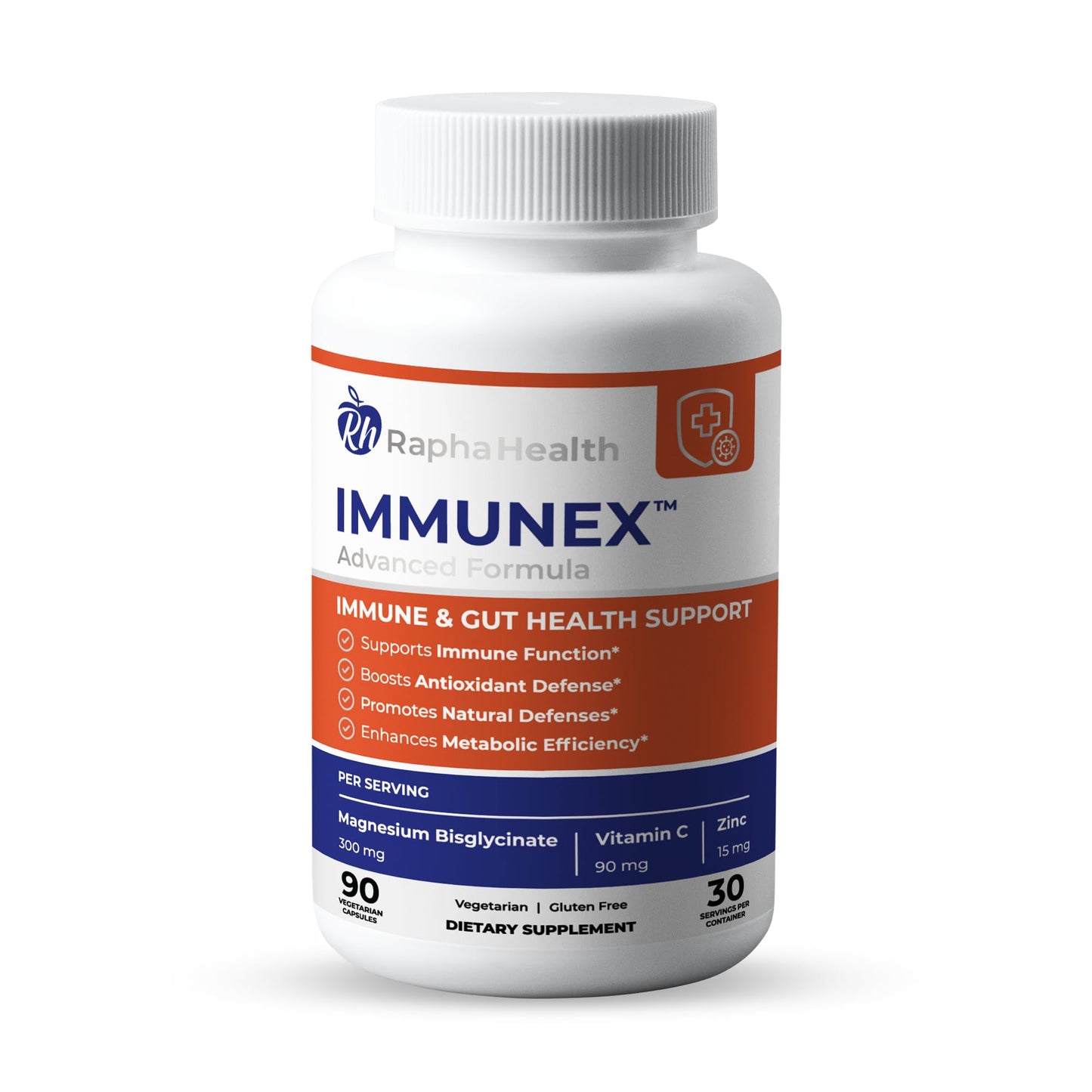 RAPHA HEALTH Immune 247 - Immune and Wellness Support | Gut & Antioxidant Booster | Magnesium, Selenium, Zinc, Vitamin C, Ashwagandha | 90 Capsules - 30 Servings - dailyvitalstore