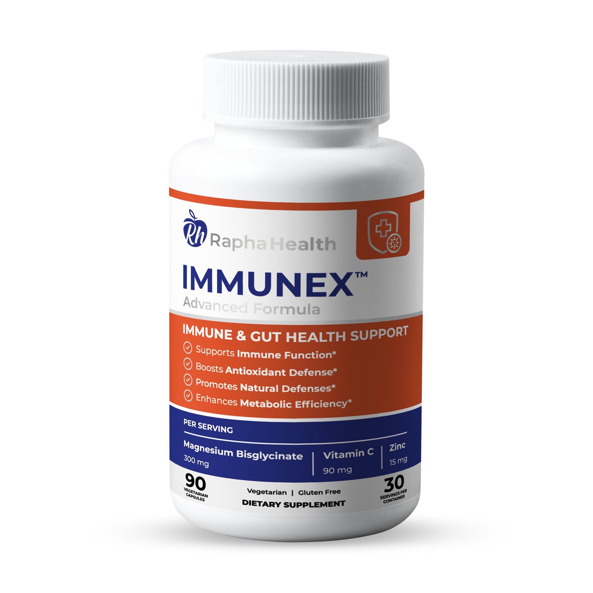 RAPHA HEALTH Immune 247 - Immune and Wellness Support | Gut & Antioxidant Booster | Magnesium, Selenium, Zinc, Vitamin C, Ashwagandha | 90 Capsules - 30 Servings - dailyvitalstore