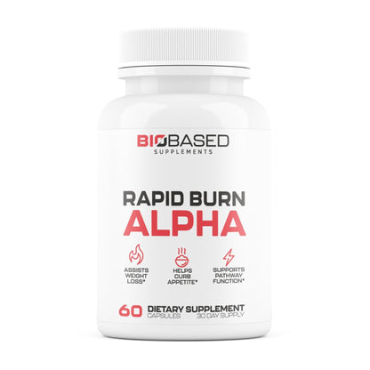 Rapid Burn Alpha - Fat Burner for Men - Supports Healthy Pathways Associated with Activity - Supports Appetite Control, Energy Booster, Helps Increase Metabolism & Fat Loss - 60 Unisex Capsules - dailyvitalstore