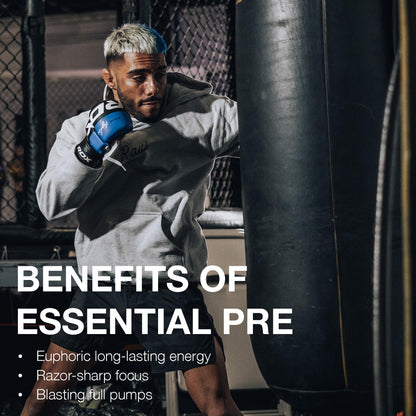 RAW Essential Pre-Workout Powder (Champion Mentality) - Chris Bumstead Sports Nutrition Supplement for Men & Women - Preworkout Energy Powder with Caffein - dailyvitalstore