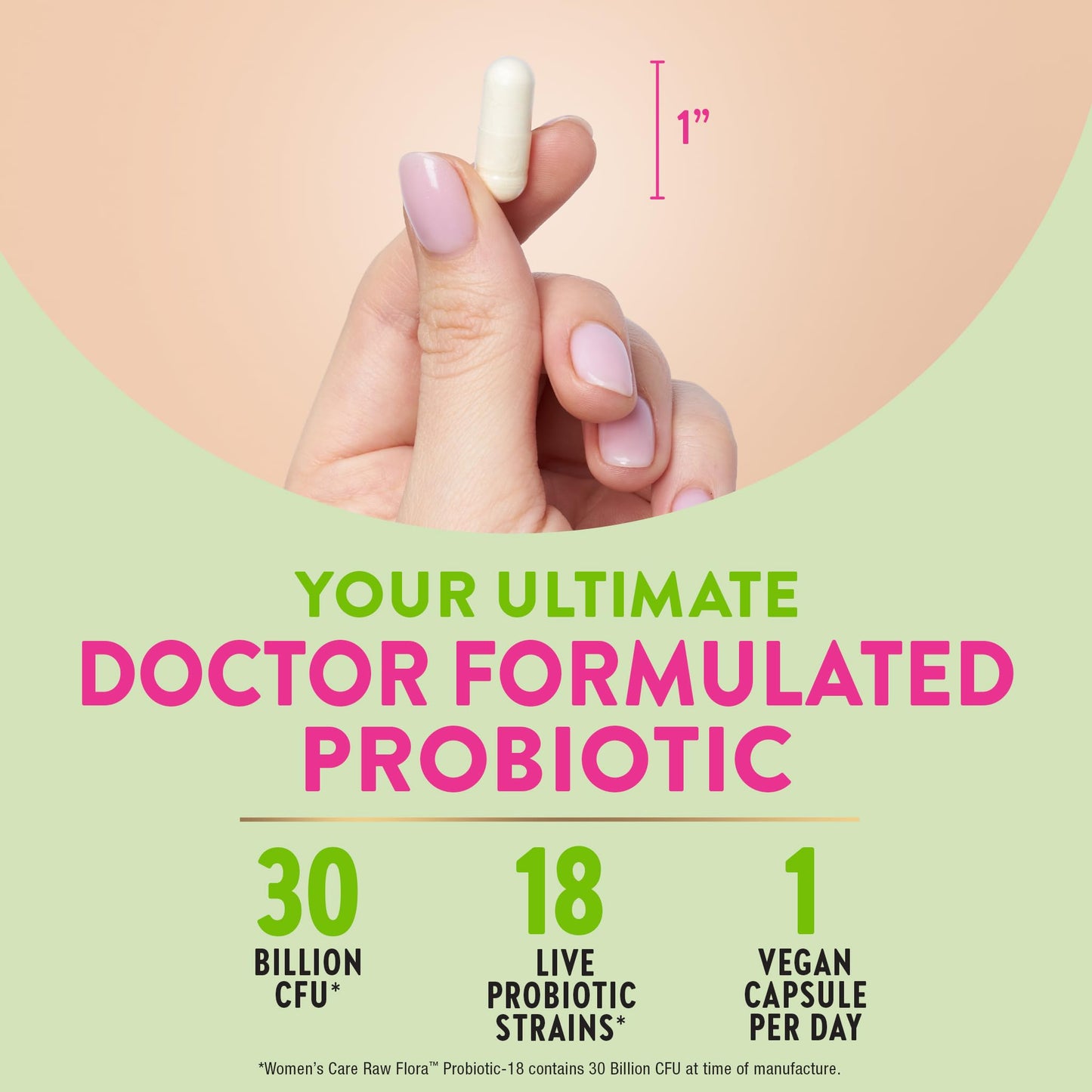 Raw Flora Probiotics for Women | 30 Billion CFU | 33 Capsules | with Cranberry and D-Mannose | Vegan, Non-GMO & Gluten Free Supplement - dailyvitalstore