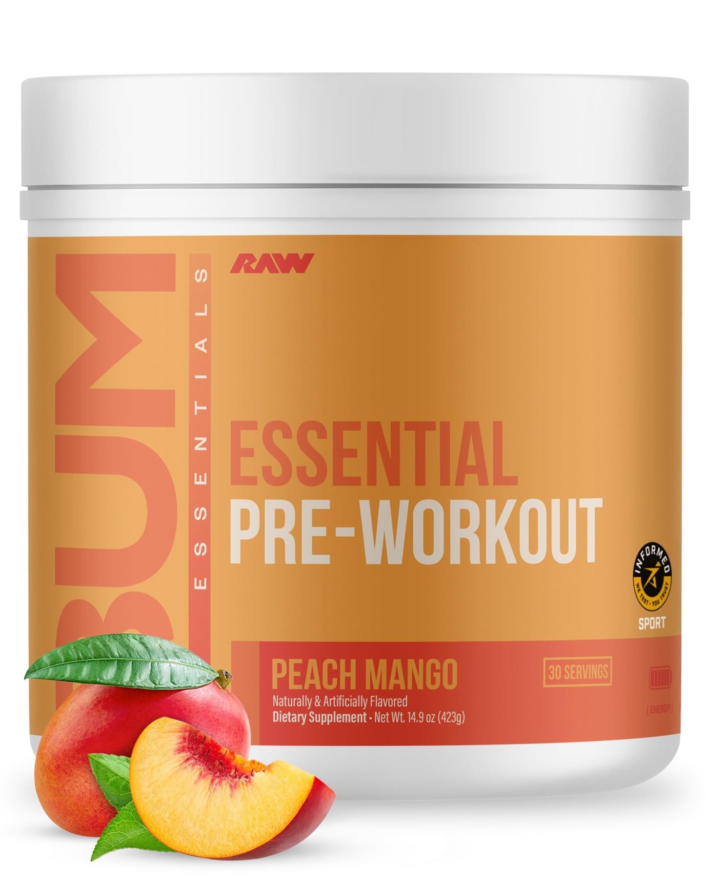 RAW Nutrition - Essential Pre - Chris Bumstead Pre Workout Formula, Sports Nutrition Pre-Workout Powders | Men & Womens Drink - dailyvitalstore
