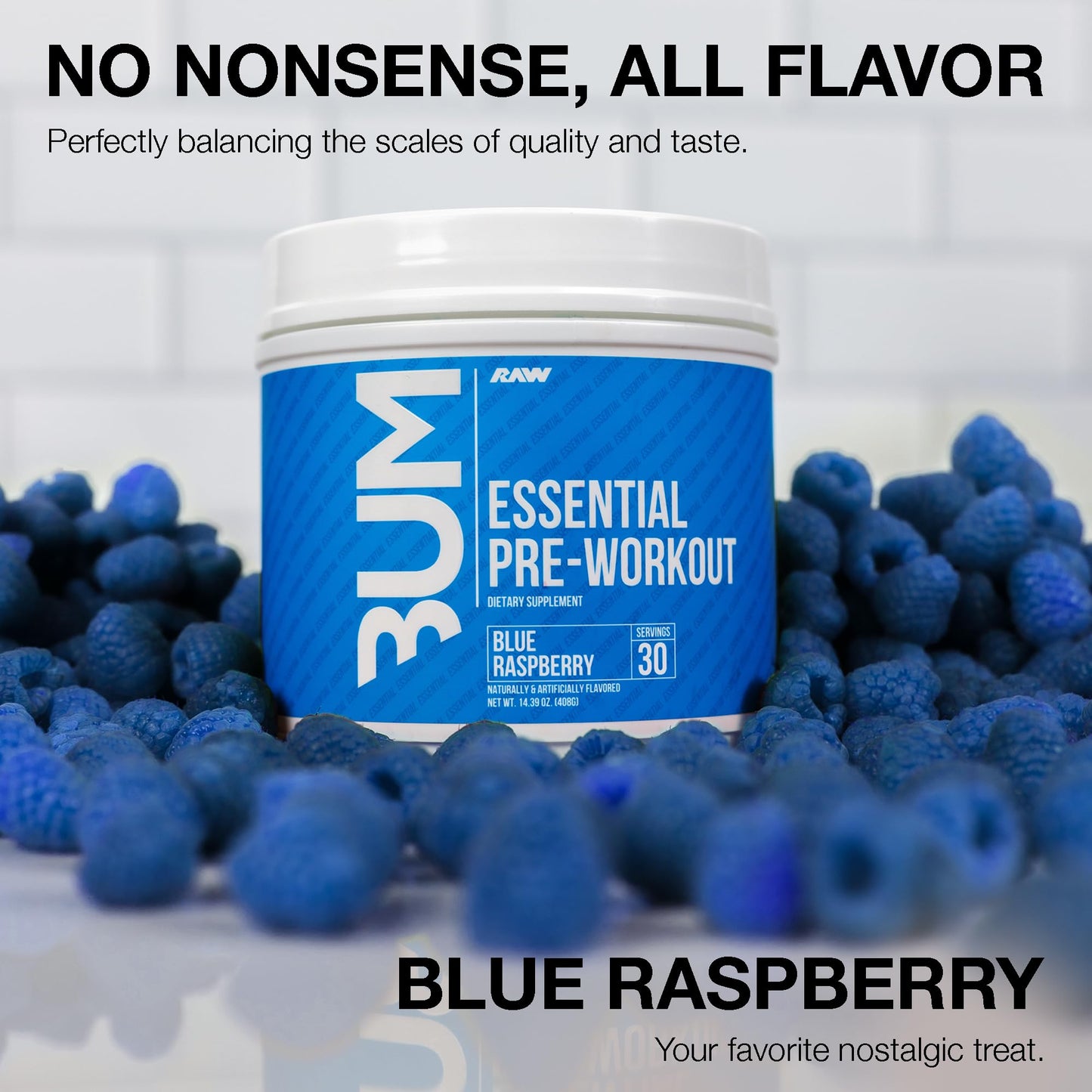 RAW Nutrition - Essential Pre - Chris Bumstead Pre Workout Formula, Sports Nutrition Pre-Workout Powders | Men & Womens Drink, Energy Powder - dailyvitalstore