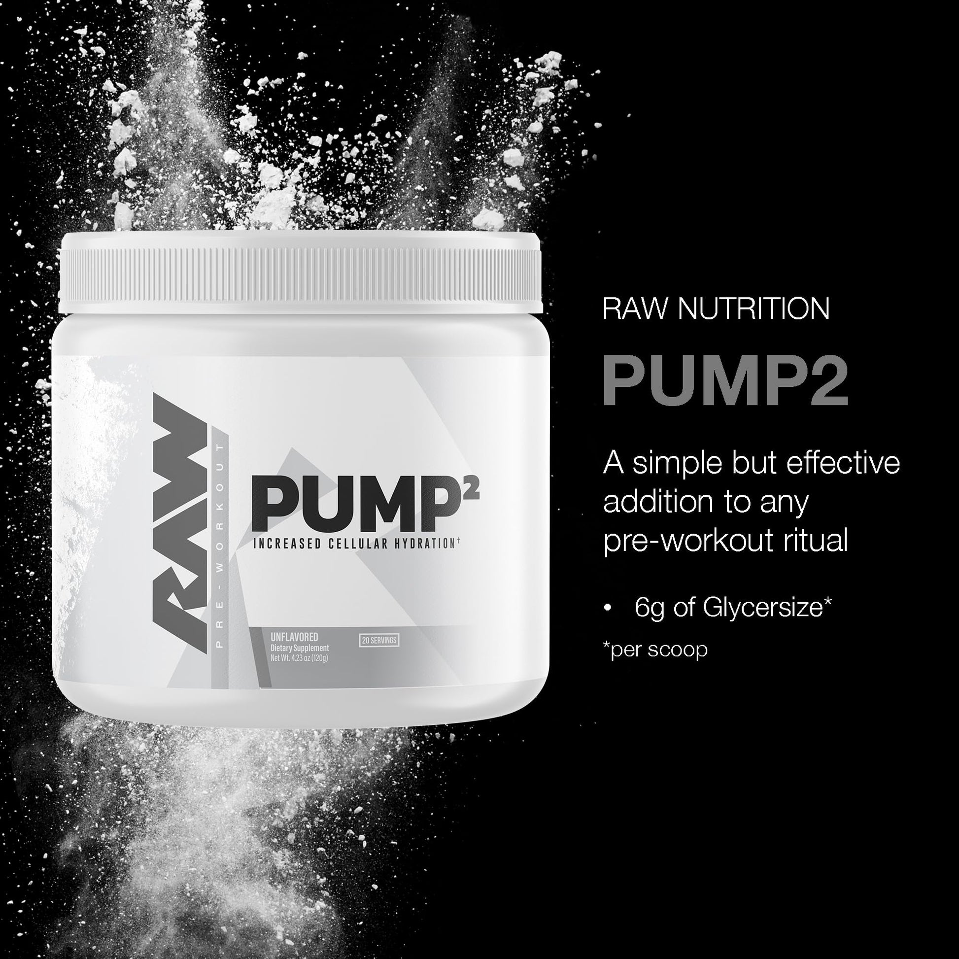 RAW Pump2 Pre Workout | Glycerol Pump Pre Workout Supplement, Pair Pump Supplement for Best Results Or Any Preworkout Powder | Enhanced Hydratio - dailyvitalstore