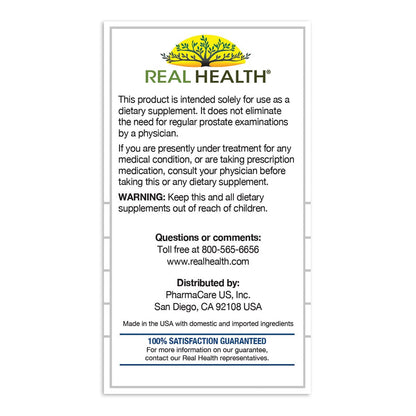 Real Health The Prostate Formula - Prostate Health Supplements for Men, Saw Palmetto Formula for Healthy Bladder and Urinary Support, - dailyvitalstore