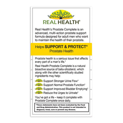 Real Health The Prostate Formula - Prostate Health Supplements for Men, Saw Palmetto Formula for Healthy Bladder and Urinary Support, - dailyvitalstore